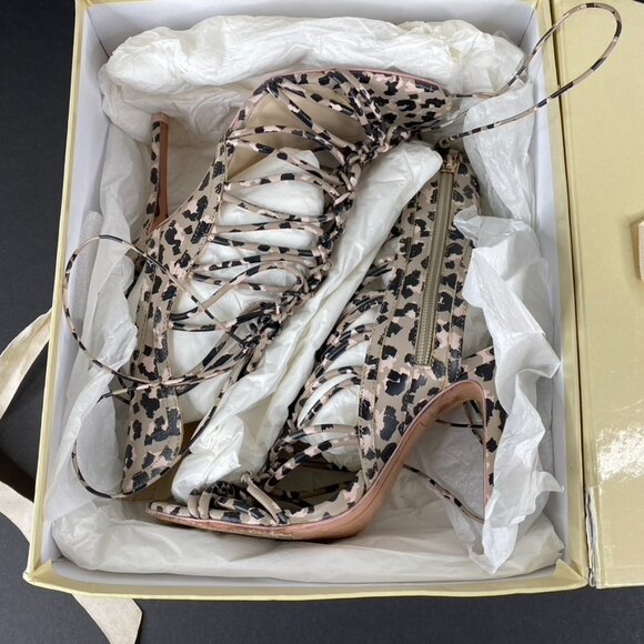 Sophia Webster Lacey Sketch Camo Strappy Heels Size 39M - Picture 10 of 12